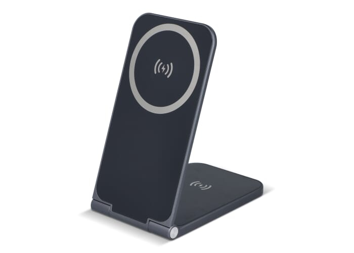 Horloge de bureau promotionnelle bambou design goutte Droplet Gris foncé